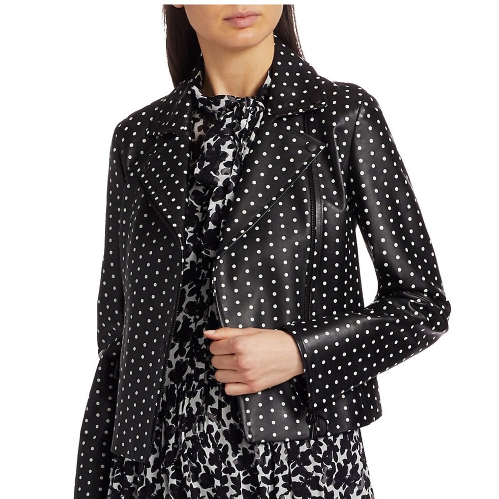 Akris Punto Polka Dot Leather Jacket